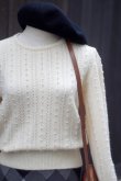 画像2: ”SERA” 無地 白系 ウール ニット セーター ラウンドネック パール [20429]