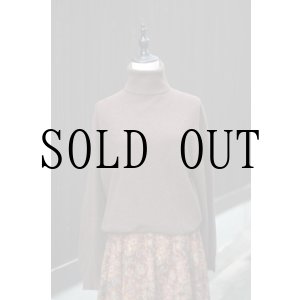 画像: ”Les Bapains” ブラウン カシミヤ 無地 ニット タートルネック[20450]