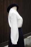 画像6: ”PER QUANIO” 白 長袖 ブラウス レギュラーカラー ピンタック カッティングレース[20485]