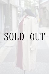 画像: "FS" ベージュ 無地 コットン混 ステンカラーコート[20483]