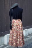 画像9: ”LE FLUY” コットン 花柄 赤 スカート フレア  w65cm[20502]