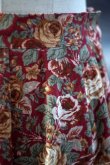 画像3: ”LE FLUY” コットン 花柄 赤 スカート フレア  w65cm[20502]