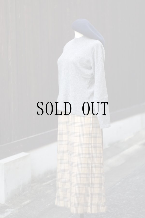 画像8: ”Gypsum” グレー系 カシミヤ 無地 ニット ボトルネック[20497]