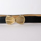 画像: 無地 黒系 アンティークベルト[20477]