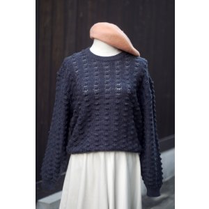 画像: ”VELVE”  無地 グレー ウール混  ニット ラウンドネック [20544]