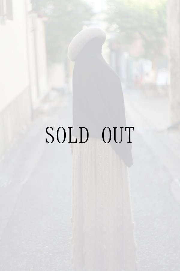 画像9: "PINK HOUSE" 無地 ウール  モヘア ブラウン  スカート フレア お花 w60?66cm[20432]