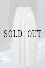 画像: "PINK HOUSE" 無地 ウール  モヘア ブラウン  スカート フレア お花 w60?66cm[20432]