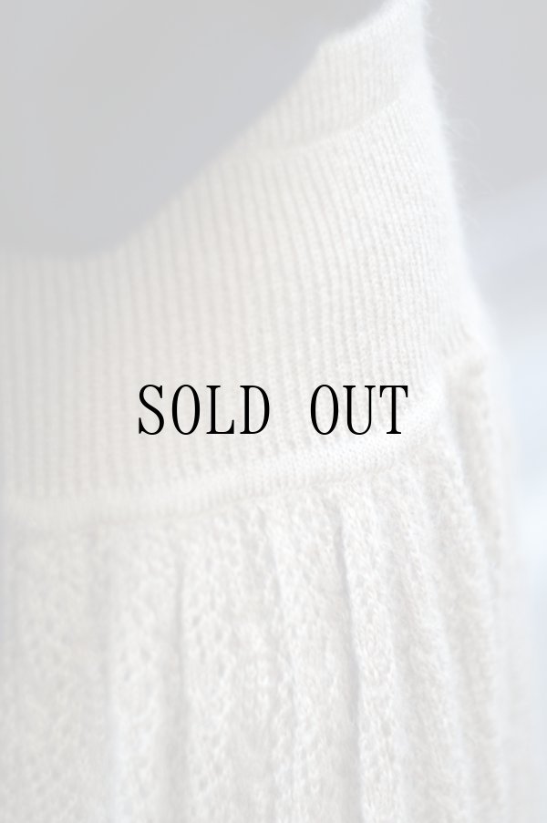 画像3: "PINK HOUSE" 無地 ウール  モヘア ブラウン  スカート フレア お花 w60?66cm[20432]