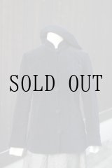 画像: 黒系 無地  マオカラー  ベロア ジャケット[20436]