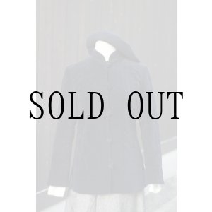 画像: 黒系 無地  マオカラー  ベロア ジャケット[20436]