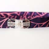 画像: 総柄 パープル×ピンク系 アンティークベルト[20388]