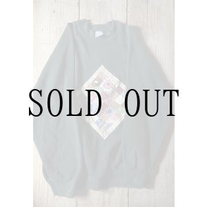 画像: "FRUIT OF THE LOOM" US製 パッチワークとボタン ディープグリーン スウェット トップス[20270]