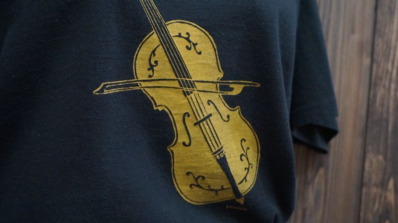 画像3: バイオリン柄 半袖 プリント Tシャツ [1029]