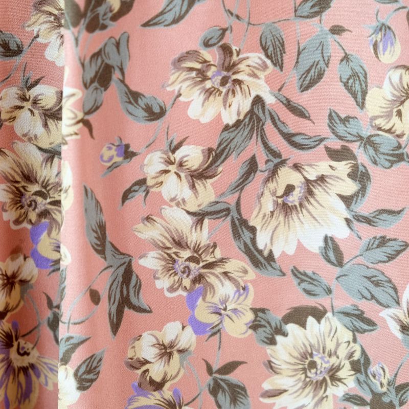 画像: 花柄 ピンク系 スカート フレア/w66cm[11854]