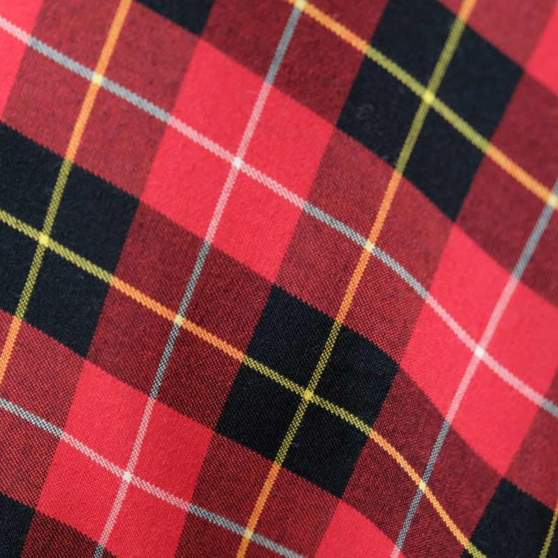 タータンチェック柄 赤×黒×黄色 スカート フレア/w60cm [12357] レトロ