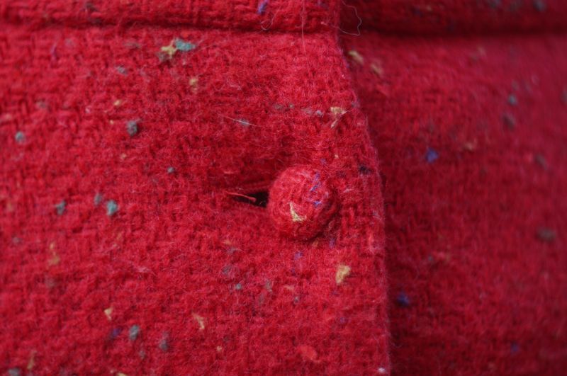 画像: ATSUKI ONISHI 無地 赤 スカート ウール フレア  w/67cm [17999]