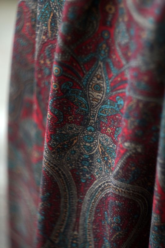 画像5: ”Ralph Lauren”ペイズリー柄 赤系 スカート w/67cm[18193]