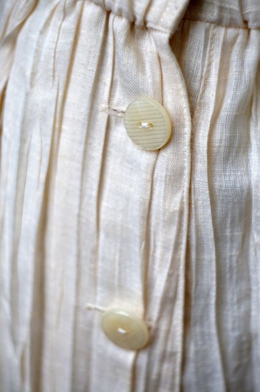 画像: 無地 白 スカート ボタン w/58cm[18184]