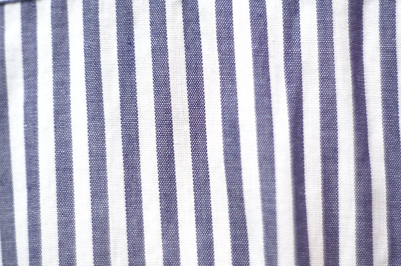 画像: "Leilian" 白×ネイビー ストライプ柄 半袖 コットン ブラウス 丸襟 パフスリーブ[20180]