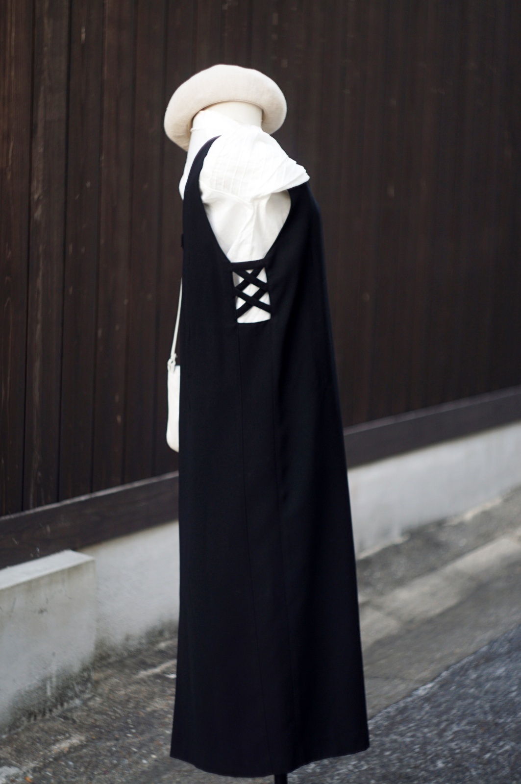 画像3: "PIKABIA" 黒 無地 ジャンパースカート[20189]