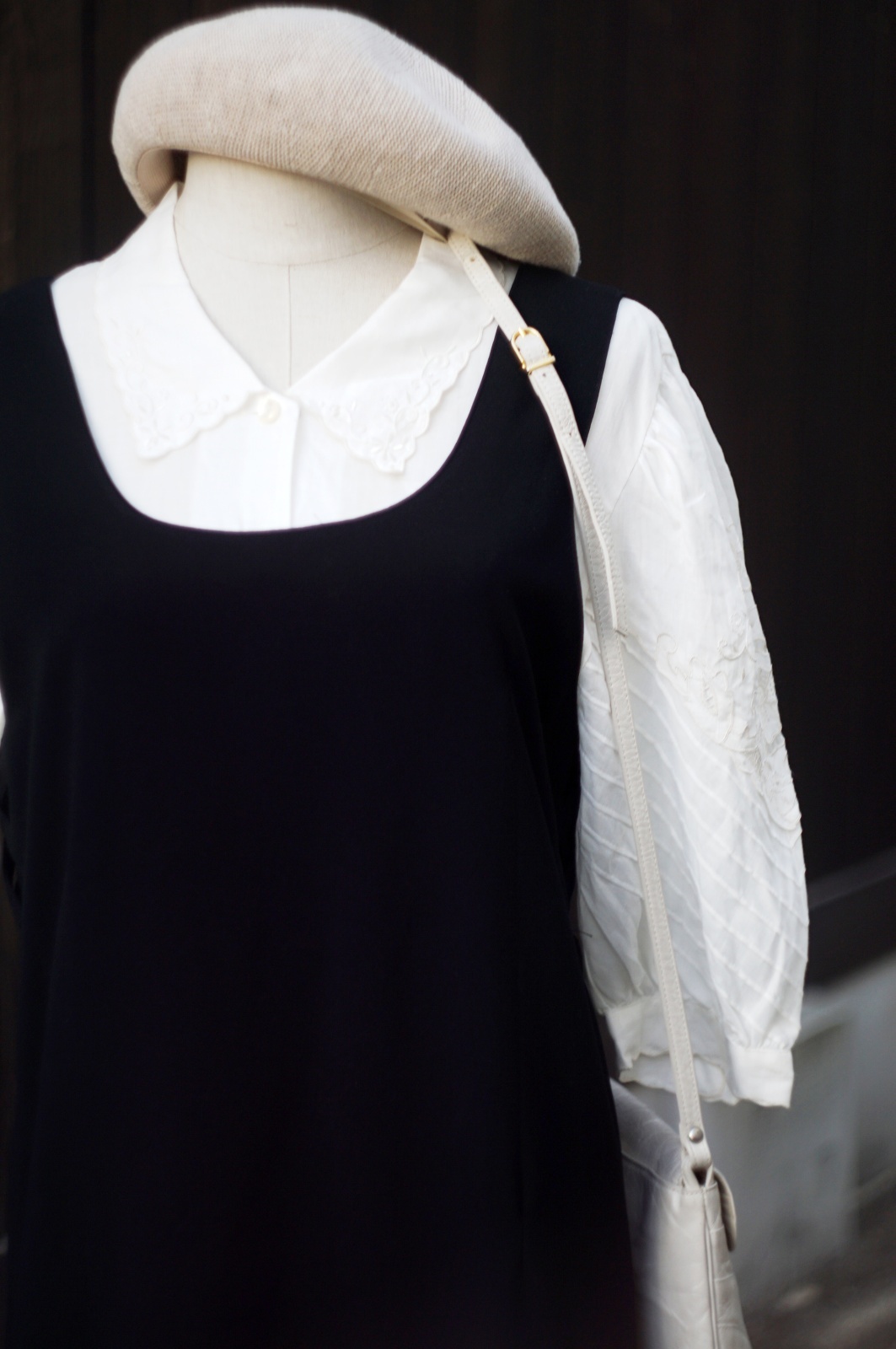 画像7: "PIKABIA" 黒 無地 ジャンパースカート[20189]