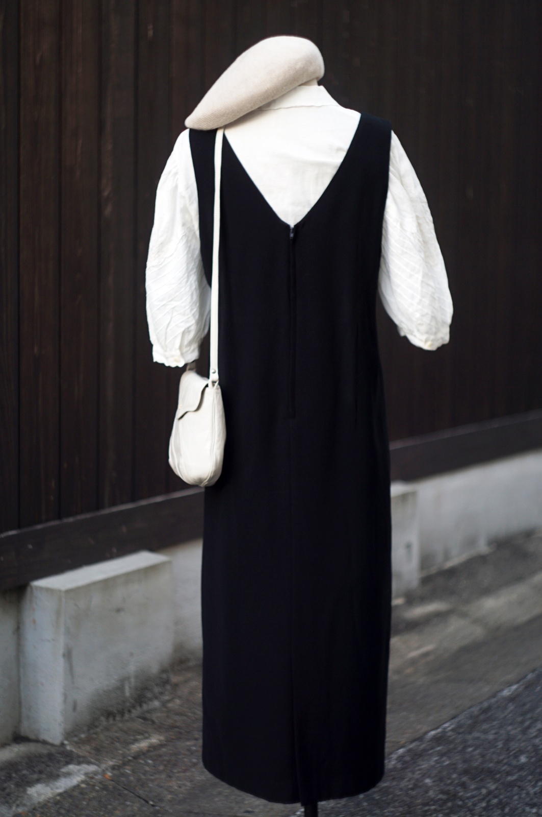 画像6: "PIKABIA" 黒 無地 ジャンパースカート[20189]