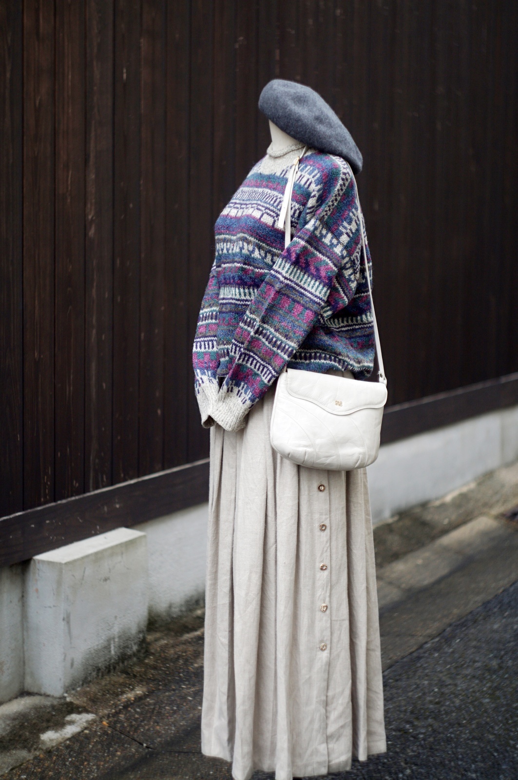 画像9: ”ALPS”  ミックスカラー ウール混 ボーダー ニット モックネック[20433]