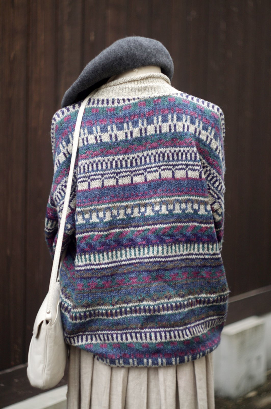 画像7: ”ALPS”  ミックスカラー ウール混 ボーダー ニット モックネック[20433]