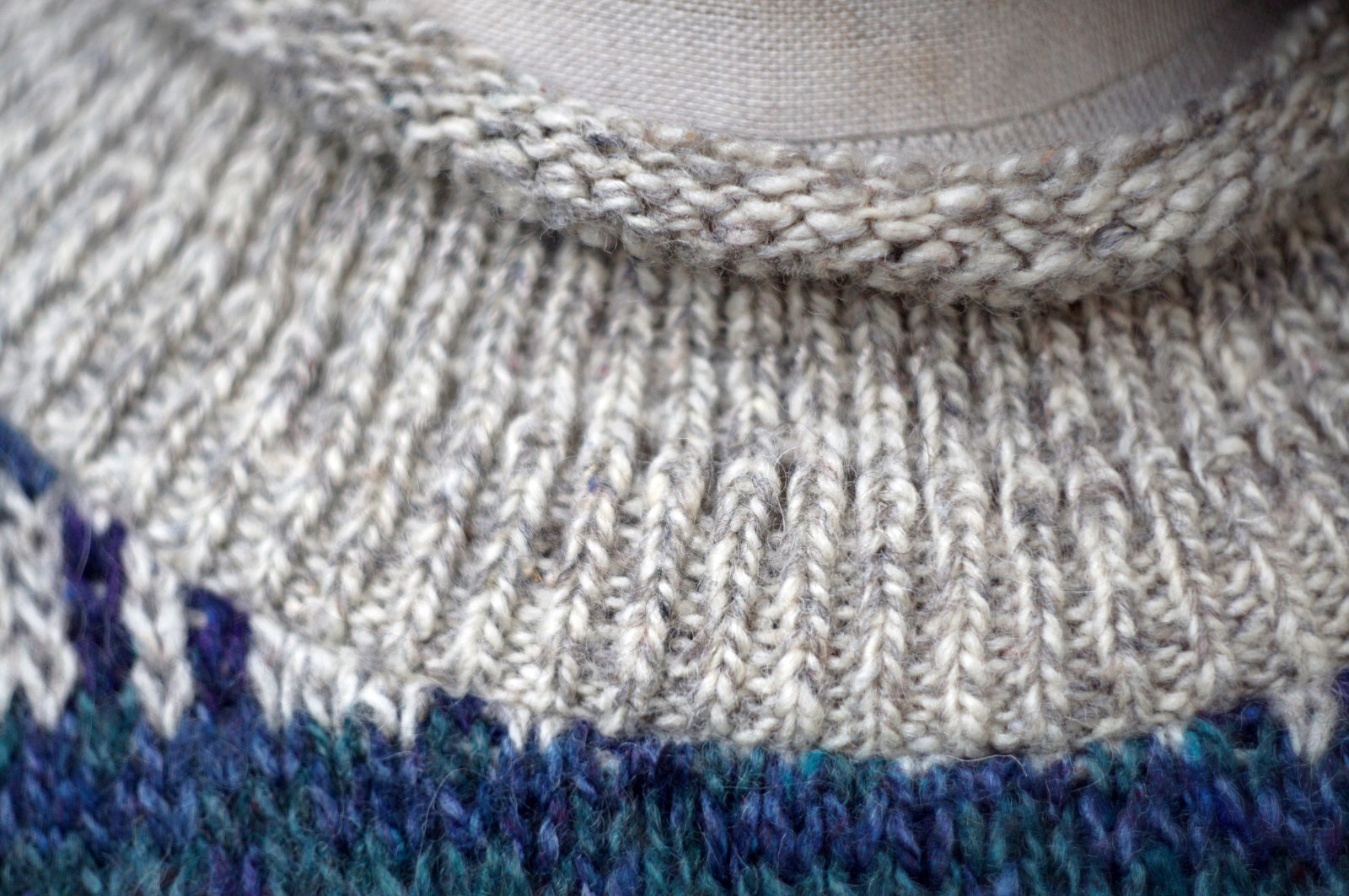 画像3: ”ALPS”  ミックスカラー ウール混 ボーダー ニット モックネック[20433]