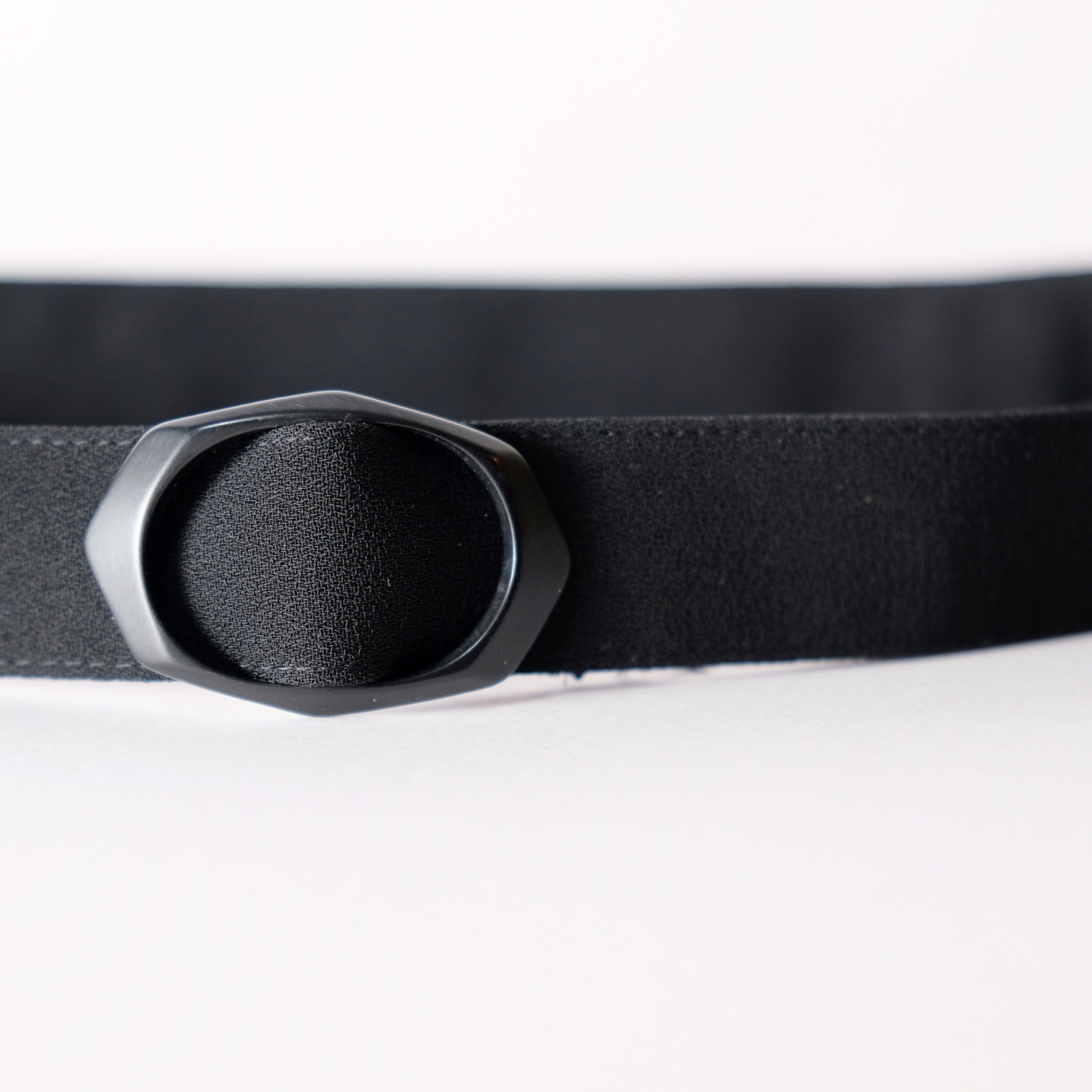 画像1: 無地 黒系 アンティークベルト [20382]