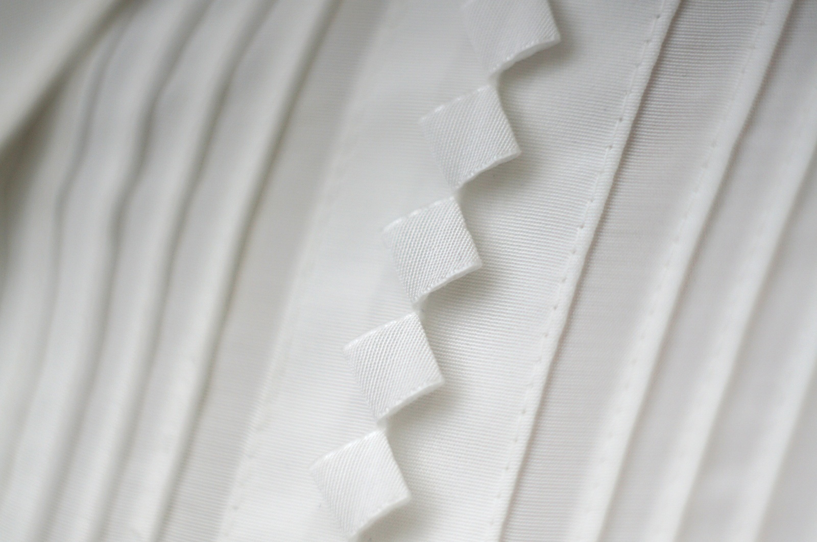 画像5: ”VIRIDIAN” 白 長袖 ブラウス レギュラーカラー ピンタック[20437]