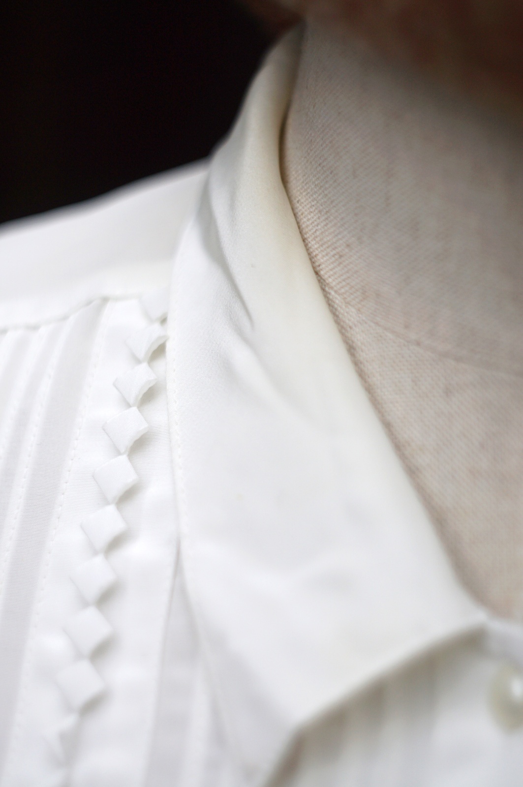 画像4: ”VIRIDIAN” 白 長袖 ブラウス レギュラーカラー ピンタック[20437]