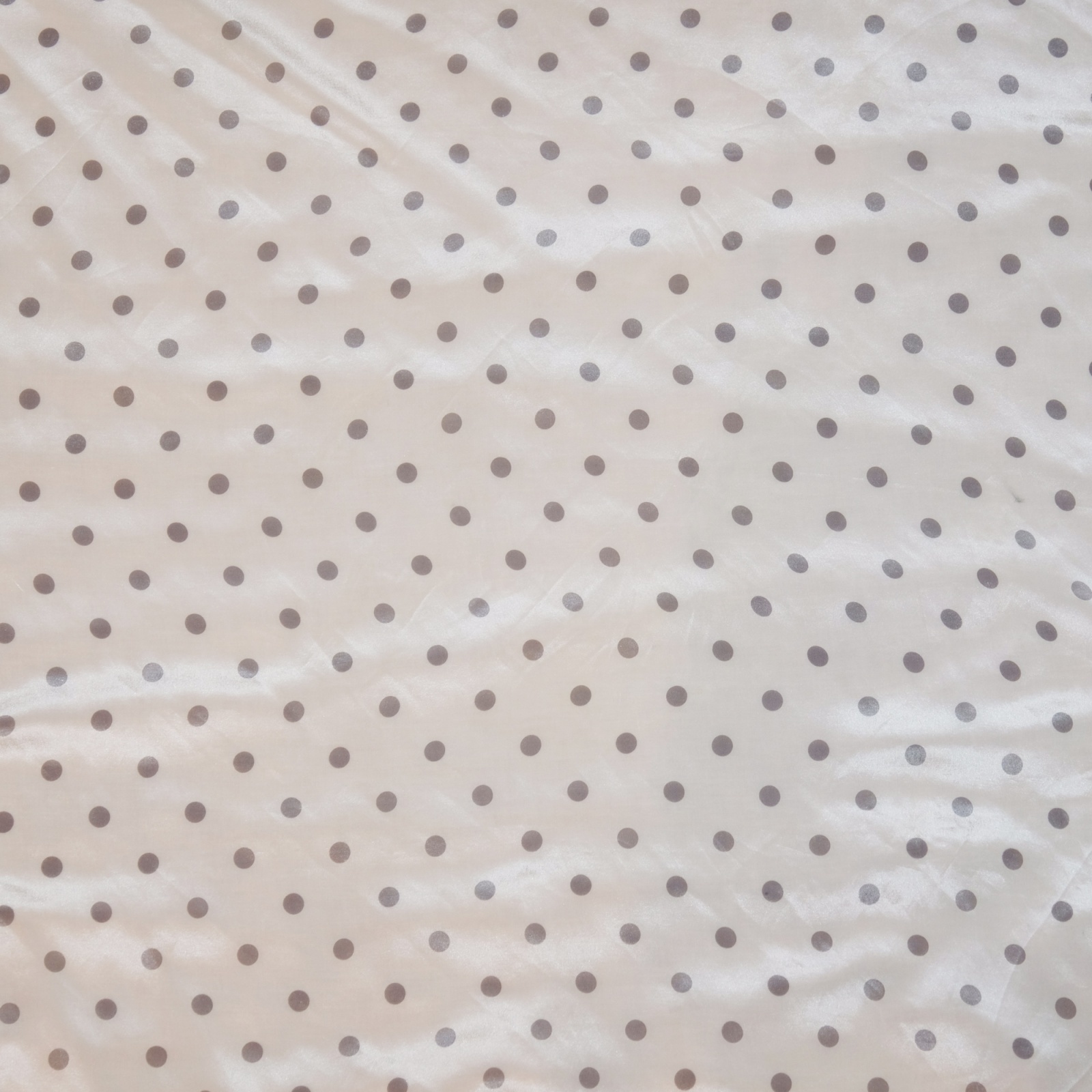 画像2: ピンク×グレー ドット シルク スカーフ 79cm×79cm[20397]