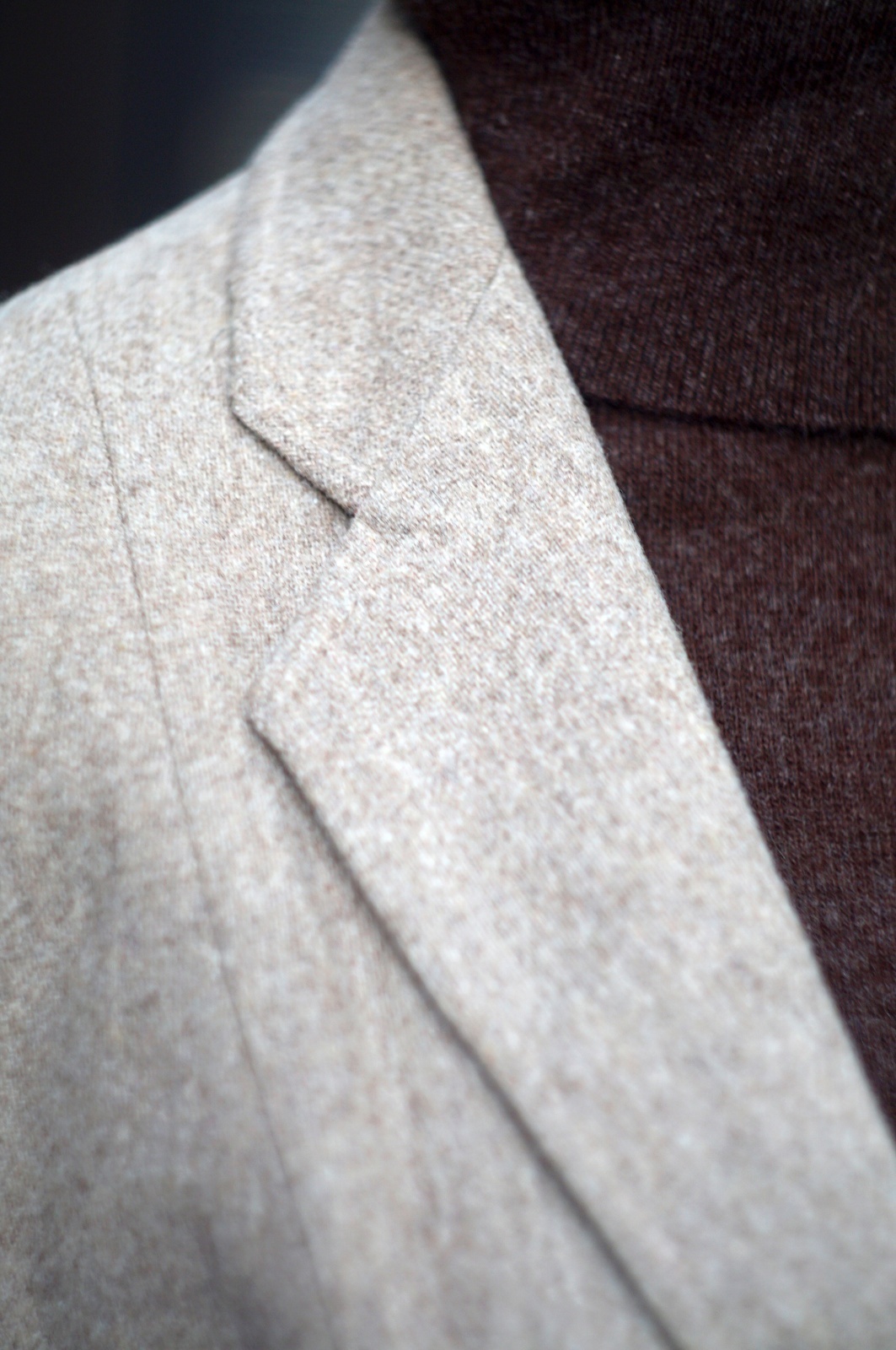 画像3: "Oshan de ea Renta" US製 ベージュ系 無地 ウール混 テーラード ジャケット[20451]