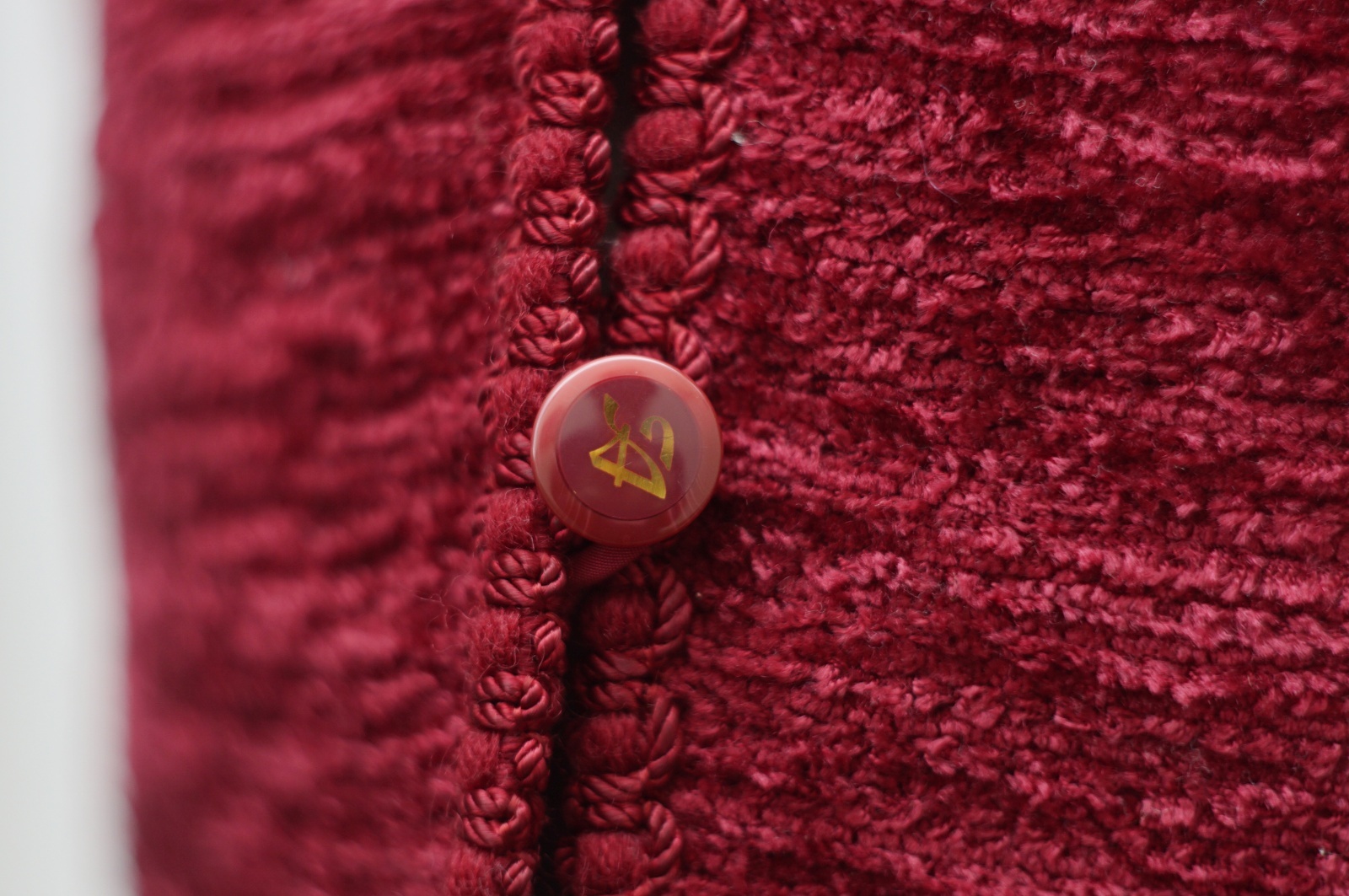 画像4: 無地 ワイン ベスト ノーカラー 前開き [20459]