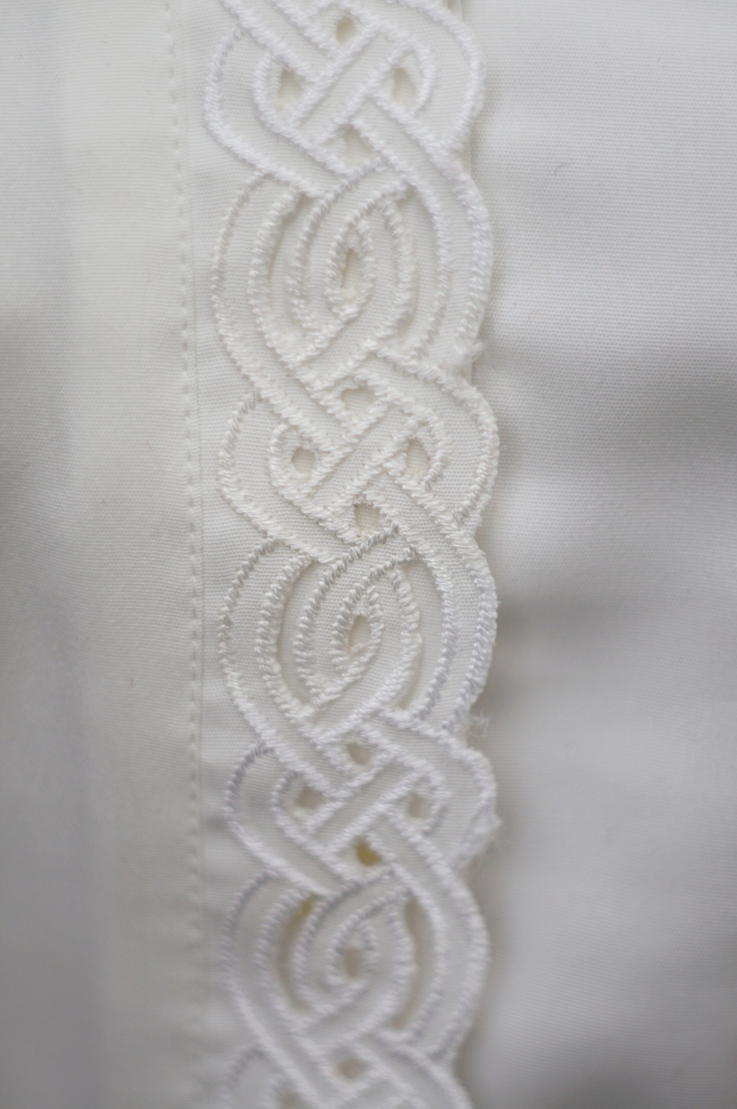 画像4: ”ER ROCHE” 白 長袖 ブラウス レギュラーカラー ピンタック 比翼[20460]