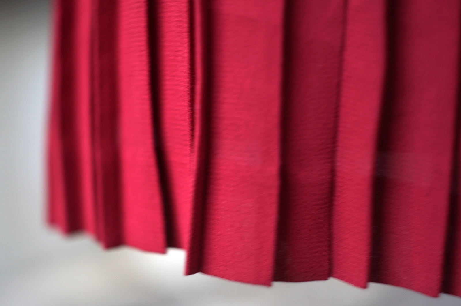 画像11: ”TOKYO STYLE” 赤系 無地 長袖 レトロワンピース スタンドカラー プリーツ[20470]