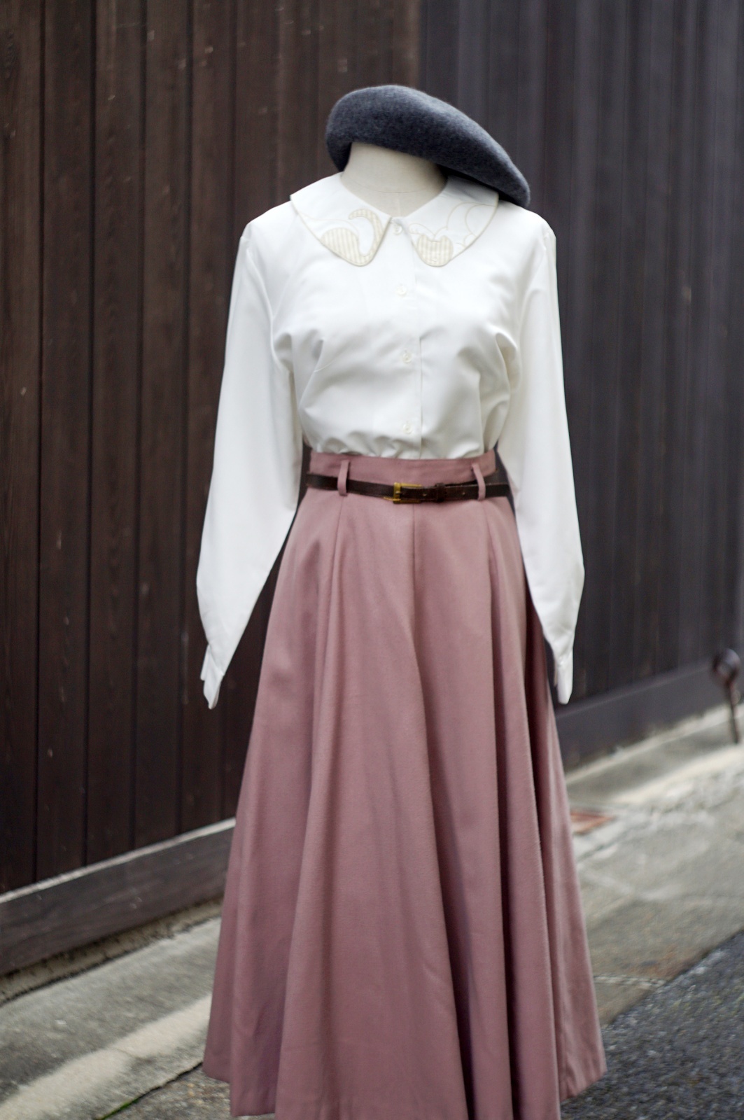 画像6: ”orvi” 白 長袖 ブラウス レギュラーカラー 丸襟 猫 [20491]