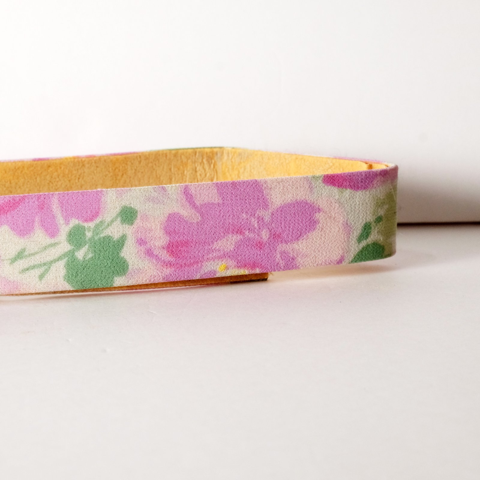 画像3: 花柄 パープル×アイボリー パール アンティークベルト[20480]