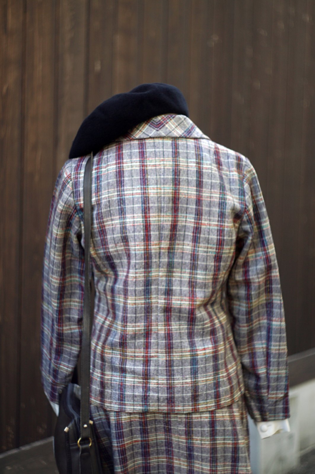 画像9: マルチカラー チェック柄 ツイード ジャケット＆ベスト&スカート スリーピース セットアップ [20503]