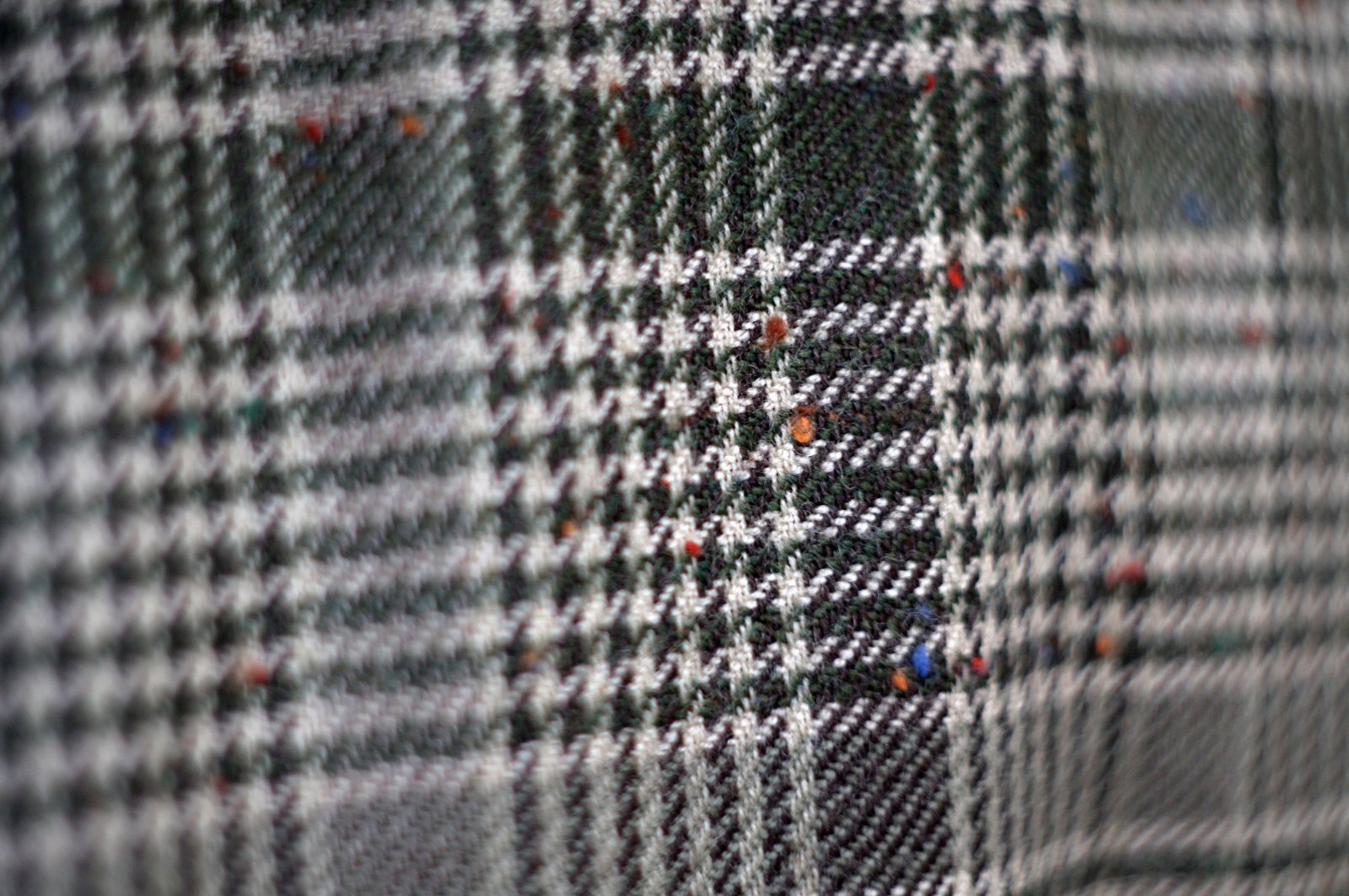 画像3: ”ELMIDAS” グレンチェック柄 ウール カーキ系 スカート フレア w64cm[20507]