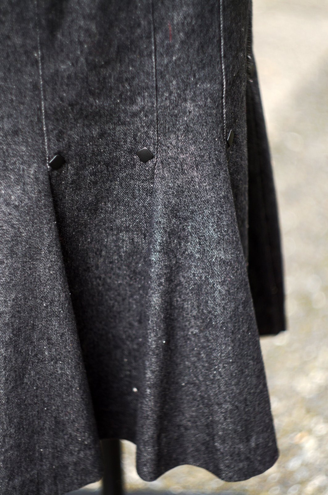 画像4: "Chaleur" デニム  黒 スカート マーメイド  w65cm[20509]