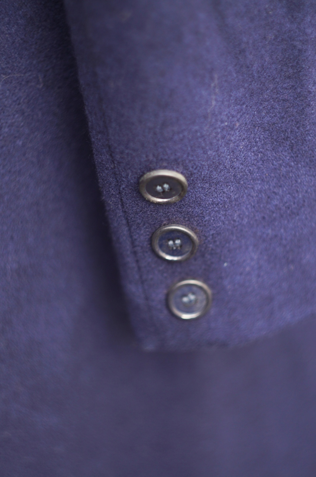 画像10: "Shalon" ネイビー 無地 ウール ステンカラーコート[20526]