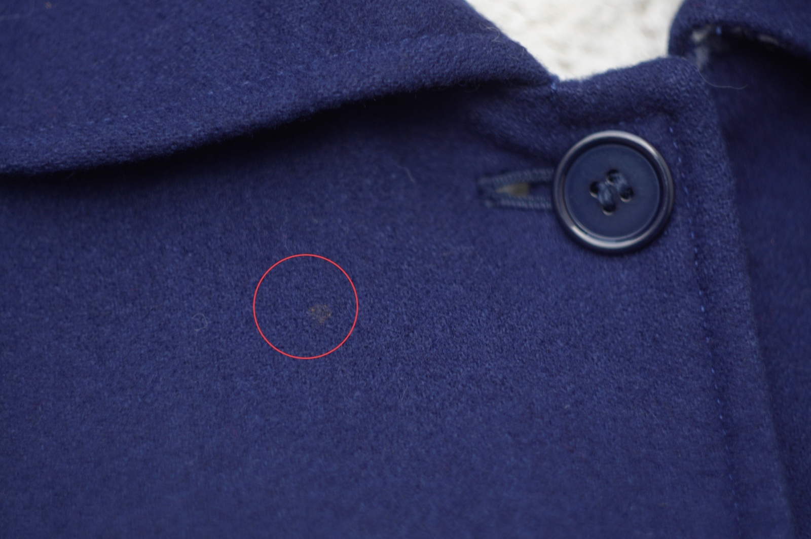 画像6: "Shalon" ネイビー 無地 ウール ステンカラーコート[20526]