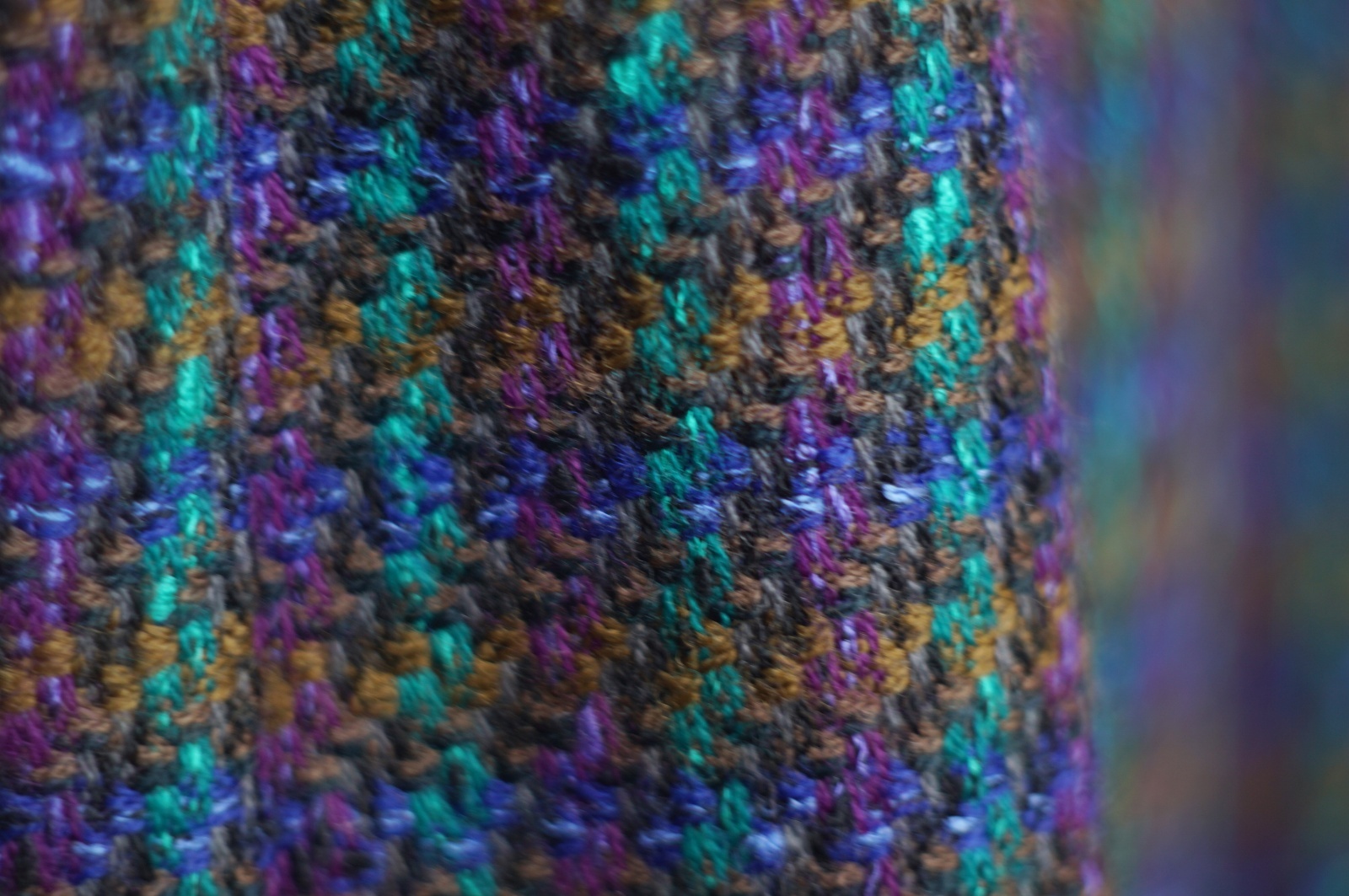 画像4: "Belle de Bos" チェック柄  ミックスカラー スカート フレア ウエストゴム w71cm[20508]