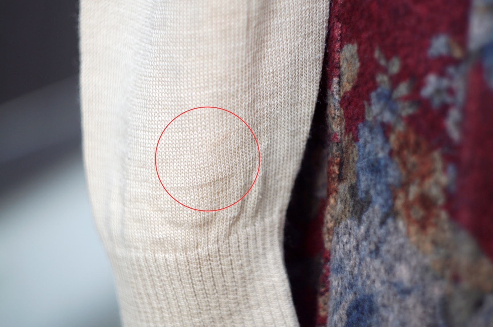 画像5: ”HAND” 無地 ベージュ ウール混 ニット カーディガン マオカラー[20524]