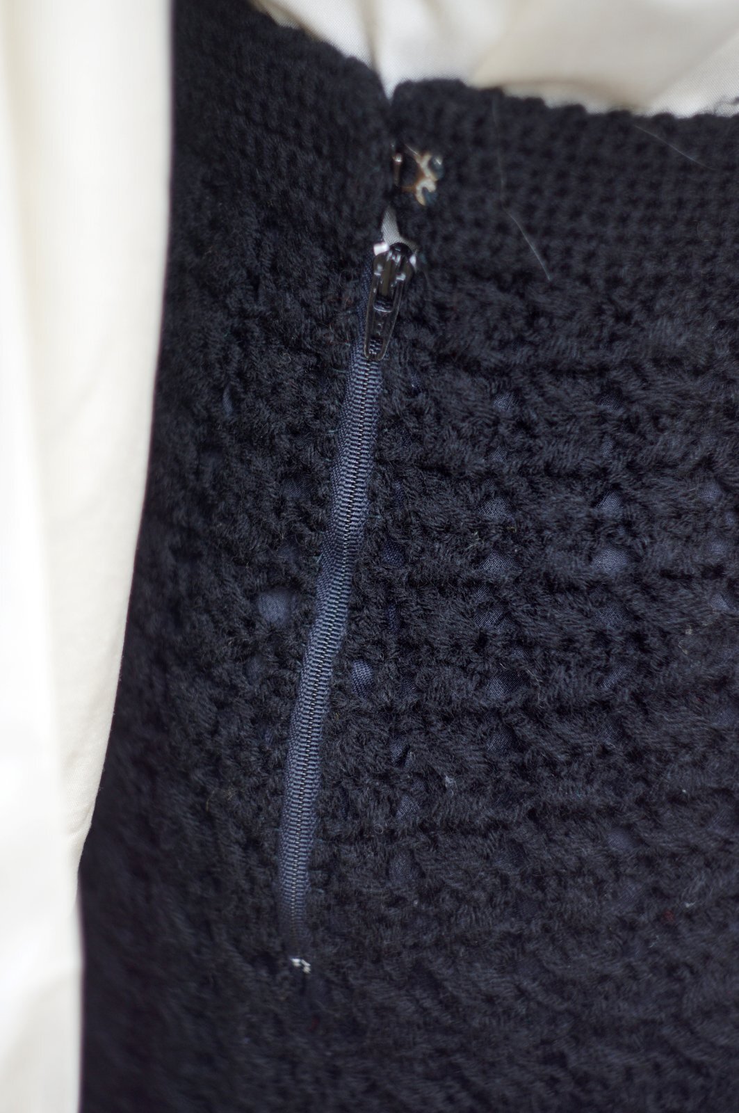 画像5: 無地  黒系 スカート タイト かぎ編み w63cm[20533]