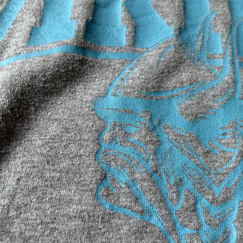 画像3: “VIKING”  GILDAN グレー×ライトブルー 半袖 プリント Tシャツ [17246]