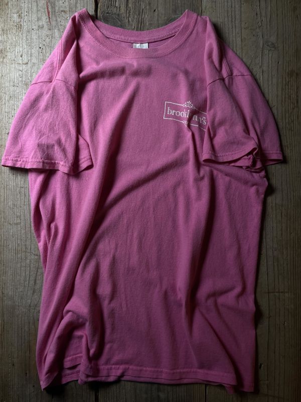 画像1: ”brooklynn's” ピンク×白 半袖 プリント Tシャツ [17292]